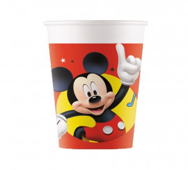 Pack of 8 Mickey Mouse Cardboard Cups of 200 ml