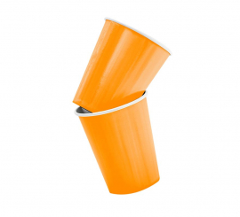 Pack de 8 Vasos naranja de 266 ml