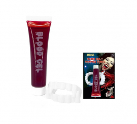 Pack of Vampire Teeth with Blood of 28 ml