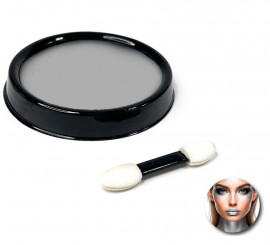 Silver water-based makeup pack with brush