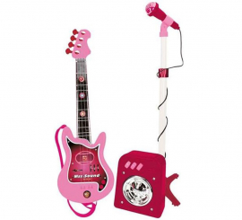 Pack micro, haut-parleur et guitare pour filles