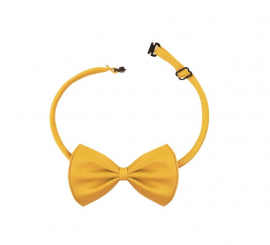 Yellow bow tie with hook and adjuster