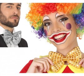 Gravata borboleta com lantejoulas em 2 cores sortidas