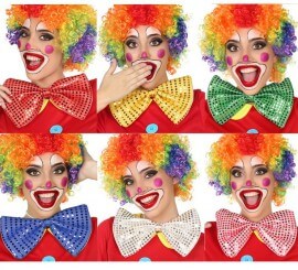 Gravata borboleta com lantejoulas em 6 cores sortidas