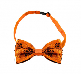 Papillon arancione con paillettes con gancio