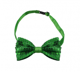 Papillon verde in paillettes con gancio