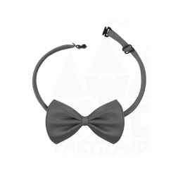 Dark Gray Bow Tie with Hook and Adjuster