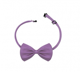 Lilac bow tie with hook and adjuster