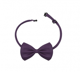 Purple bow tie with hook and adjuster