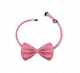 Pink bow tie with hook and adjuster