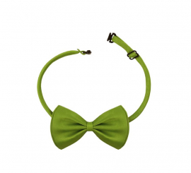 Lime green bow tie with hook and adjuster