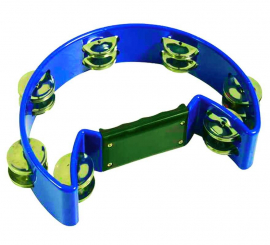 23 cm Blue Plastic Tambourine