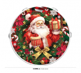 Pandeiro Papai Noel em PVC 13cm