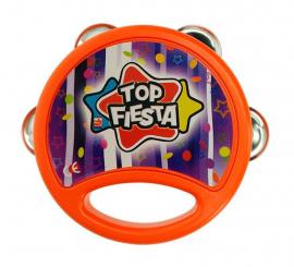 11.5 cm Orange Plastic Tambourine