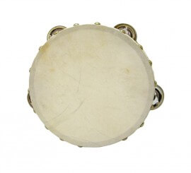 16.5 cm goatskin tambourine.