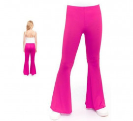 Fuchsia Knitted Bell Bottom Pants for children