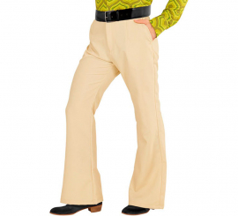 Men's beige 70s disco pants