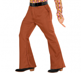 Brown 70s Disco Pants for Men