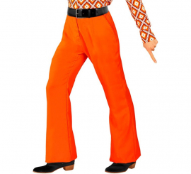 Men's Orange 70s Disco Pants