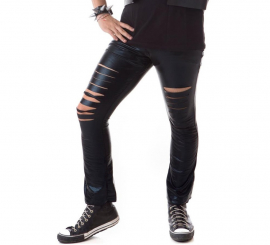 Schwarze Punk Cut Out Hose für Erwachsene