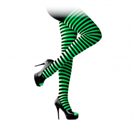 Adult black and green striped panty