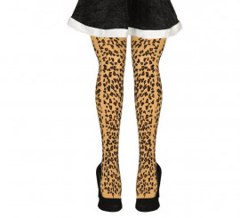 Yellow leopard tights