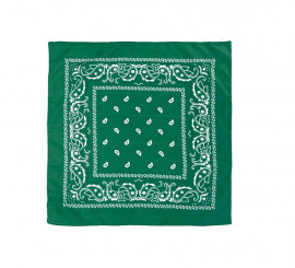 Grass green Paisley scarf 54x54 cm