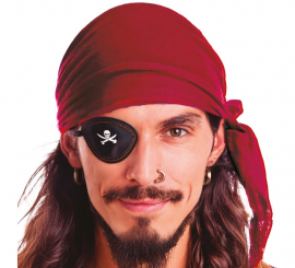 Pañuelo Pirata burdeos de Terciopelo