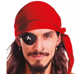 Pañuelo Pirata rojo de Terciopelo