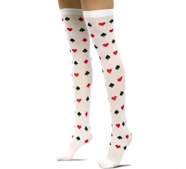 Pair of Adult Poker White Socks