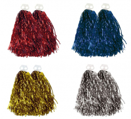Par de Pompons Grandes com Pega de Dedos em várias cores