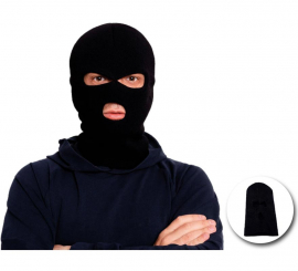 Adult black robber balaclava