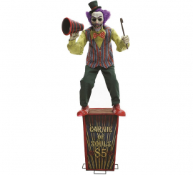 Carnival clown with light, sound and movement, 2.15 m