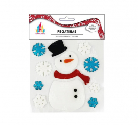 Weihnachtsgelaufkleber Schneemann 20X20 cm