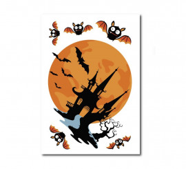 Adesivo Vinil Casa Assombrada Laranja 20x30cm Adesivo Vinil Casa Assombrada Laranja 20x30cm