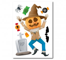 Cute Scarecrow Vinyl Sticker 20x30cm