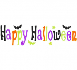 'Happy Halloween' Window Gel Sticker 50x15 cm