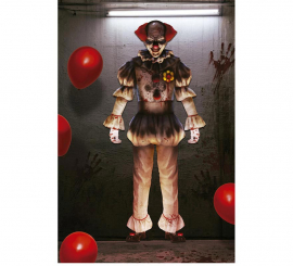 180 cm großer gruseliger Clown-Aufkleber