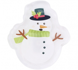 Pegatina Gel Led Muñeco de Nieve de 10x15 cm