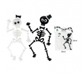 Black and white Skeleton Couple Gel Sticker