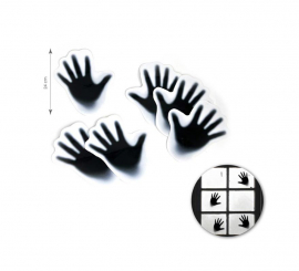 6 Pieces Black Hands Sticker