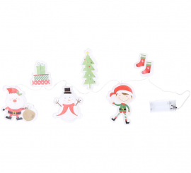 Pegatinas Gel Led 6 Figuritas de Navidad de 15x35 cm