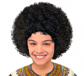 Black Afro Wig in Kids Bag