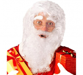 Peluca, Barba, Bigote y Cejas de Papá Noel
