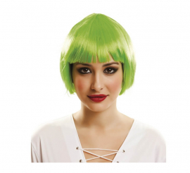 Green Cabaret wig with bangs