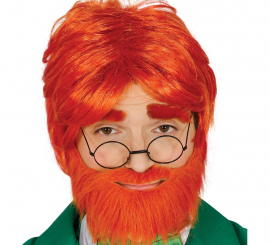 Wig with red beard