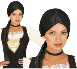 Wig with black braid from India or Tabenera