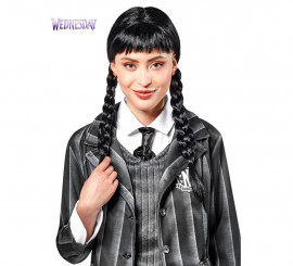 Addams Family Wednesday Braids Perücke für Erwachsene