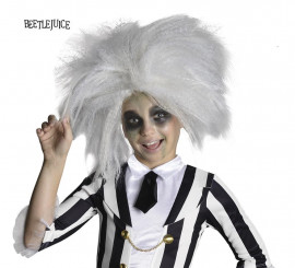 White Beetlejuice wig for kids