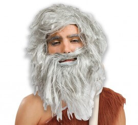 Gray Caveman Wig and Beard